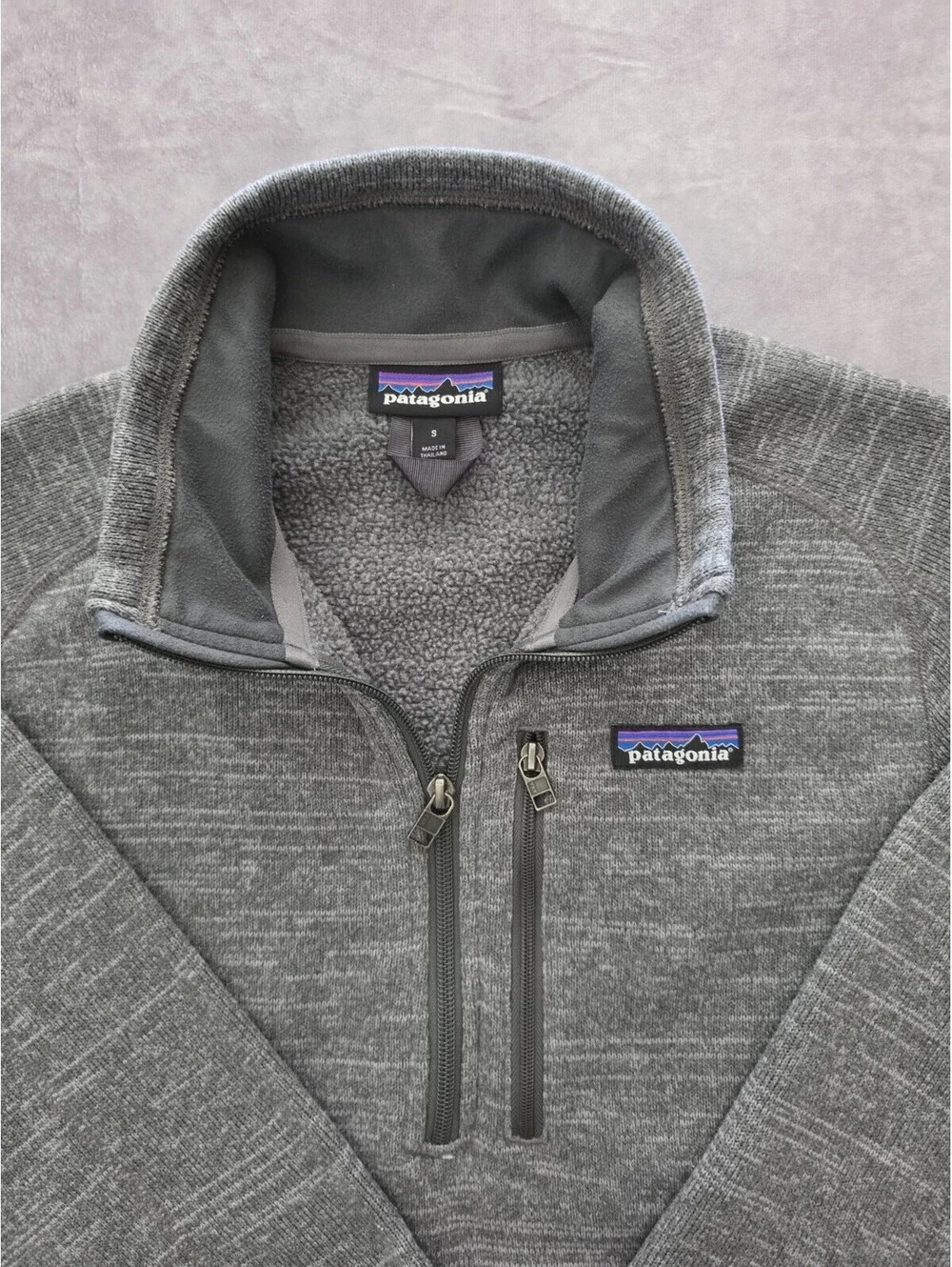 SKU0217 Patagonia Better Sweater 1/4 Zip Pullover Mens Small Gray Fleece Jacket